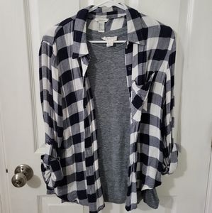 Flannel and undershirt